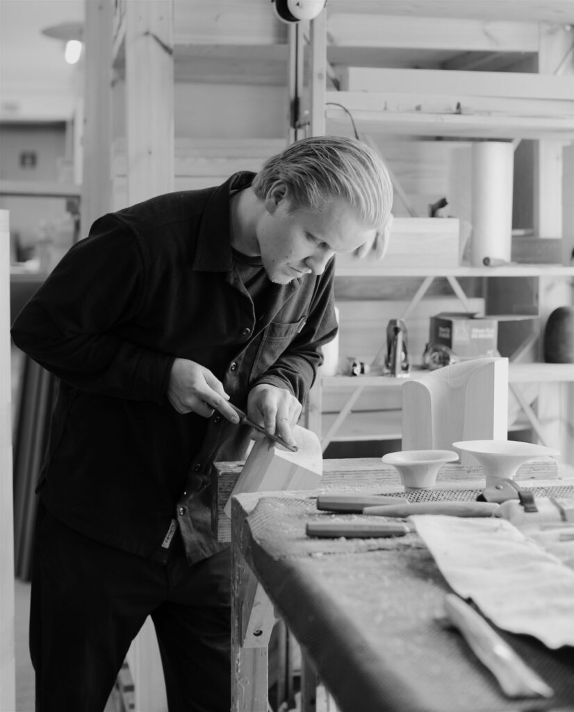 Antrei Hartikainen (b. 1991) is a master cabinetmaker and designer from Fiskars, known for his exquisite works in wood.
